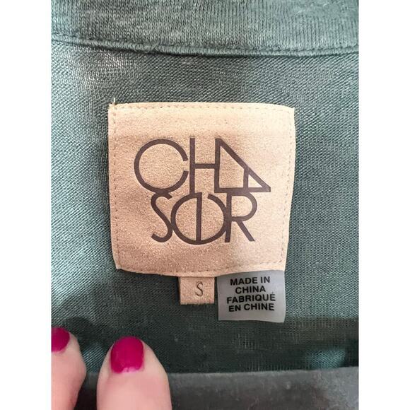 Chaser Green Cropped Polo Boxy Short Sleeved Tee Size Small - Picture 3 of 6